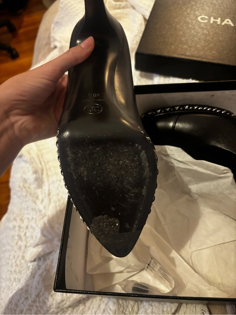 CHANEL 2015 interlocking CC logo pumps